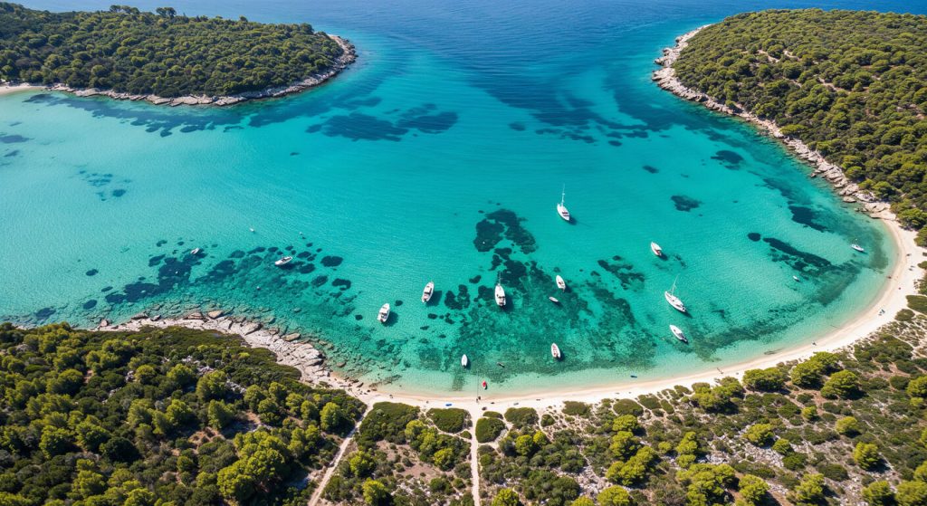 Lagon bleu de Budikovac lors d'une excursion 5 îles en Croatie