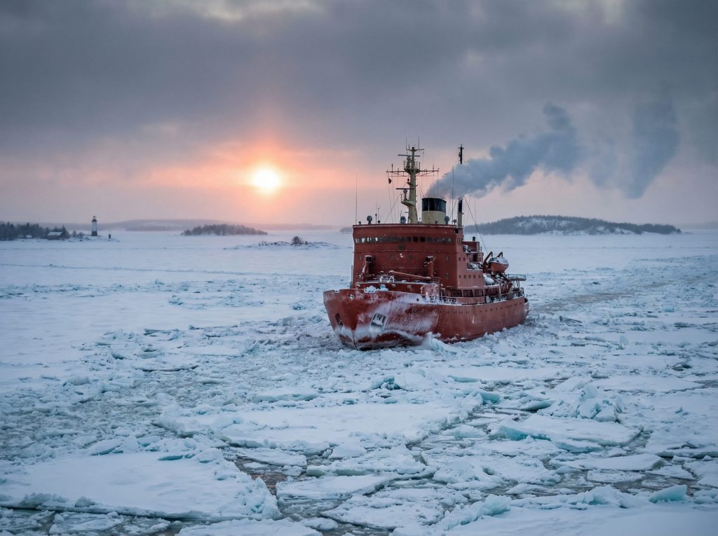 Croisière en brise-glace sur la mer Baltique gelée à Luleå